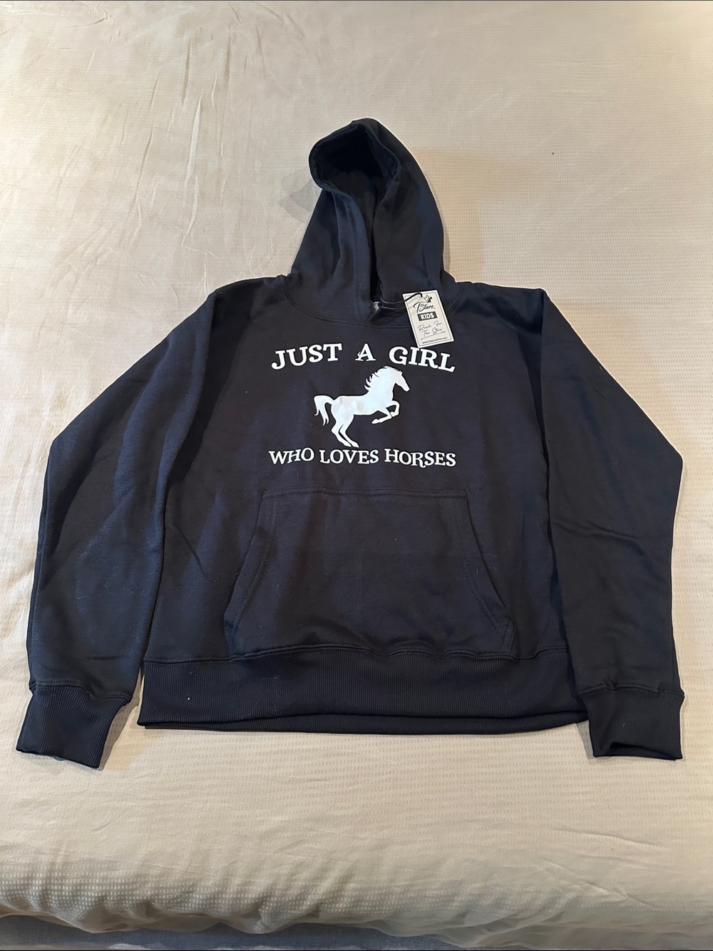 Just A Girl Who Loves Horses Black Hoodie Sweater